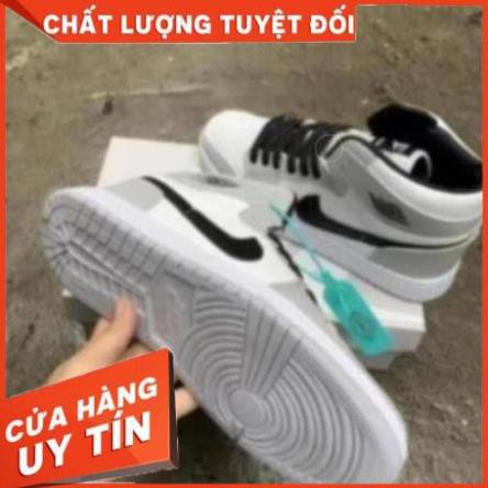 Giầy Jordan 1 xám trắng cao cổ hàng đẹp gía rẻ fullbox