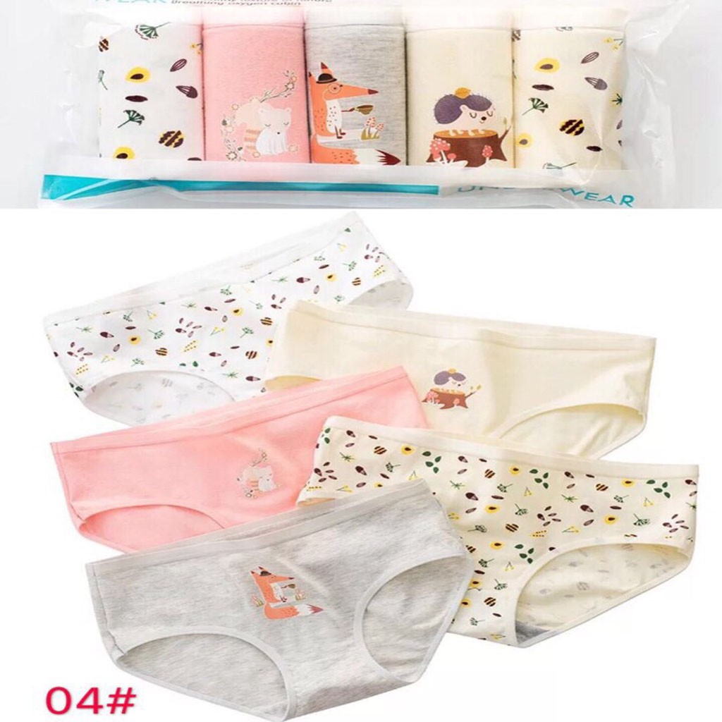 Sét 5 quần chíp cotton kháng khuẩn cao cấp mẫu mới size 42-58kg | BigBuy360 - bigbuy360.vn