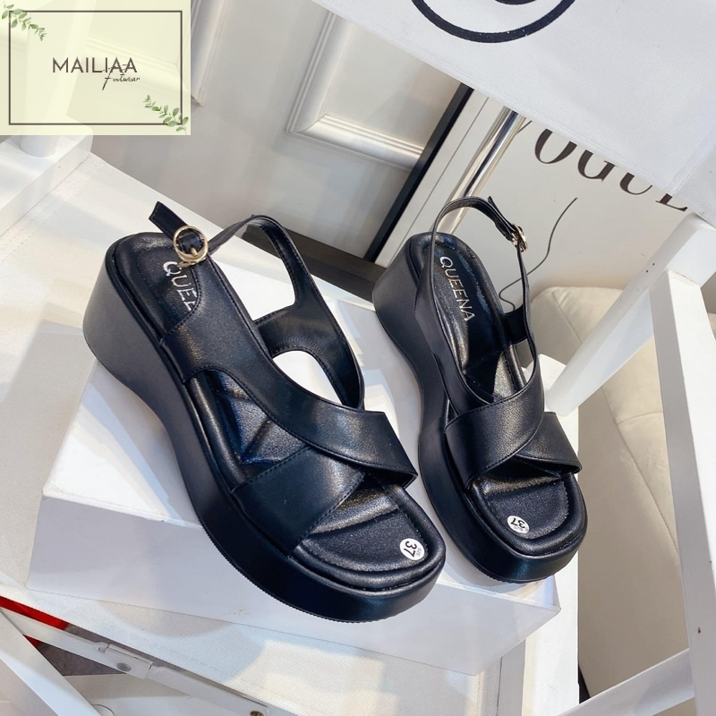 Sandal quai chéo MAILIAA đế xuồng 5 phân siêu nhẹ đế QUEENA