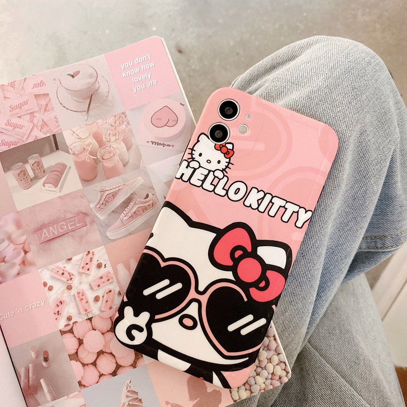 ốp lưng điện thoại iPhone Cartoon Hello Kitty Apple 11 / 12promax XR cá tính 7 / 8Plus nam nữ Xs max