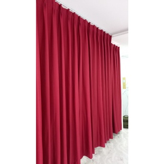 Rèm cửa đẹp màu đỏ đô, rèm cửa sổ loại 1, chất từ sợi vải