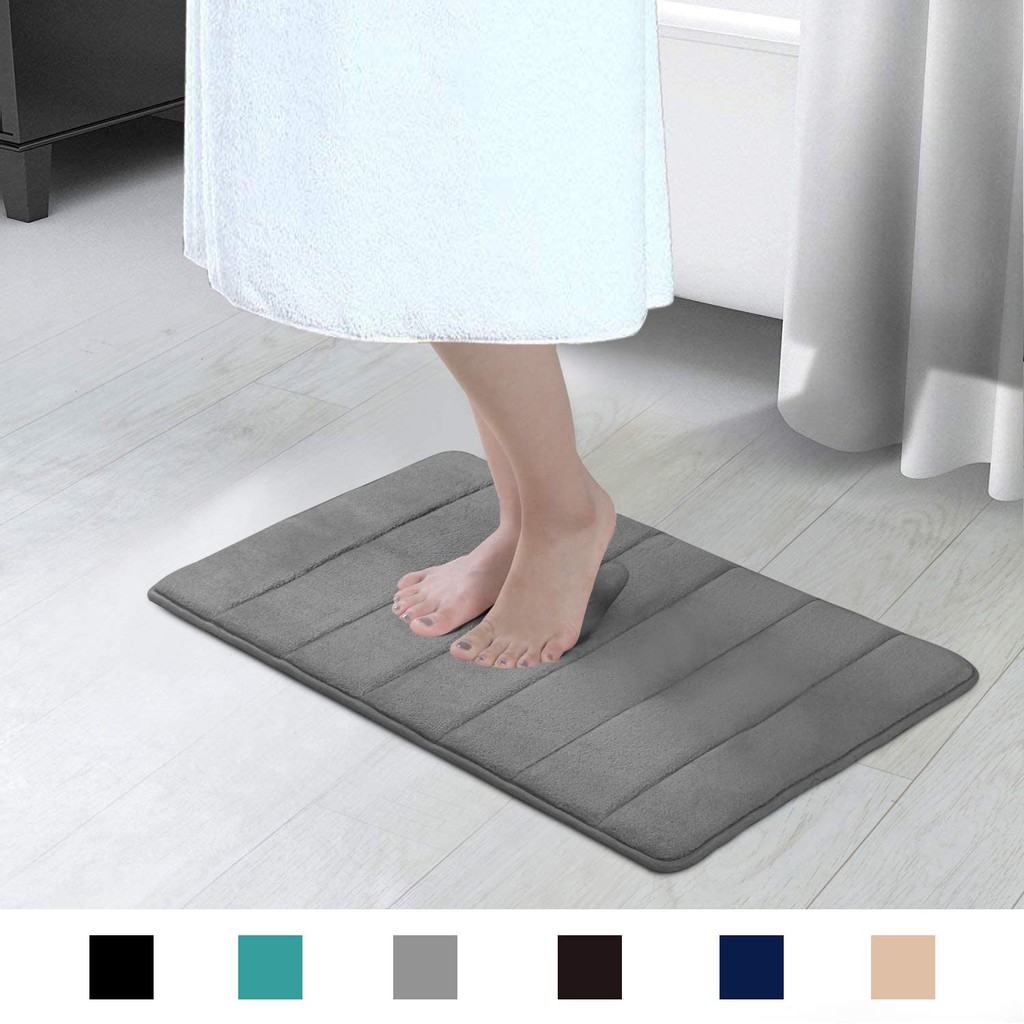 Thảm Lót Nhà Tắm Mềm Mại Siêu Thấm Hút Chống Trượt Dễ Giặt Máy Tiện Dụng
