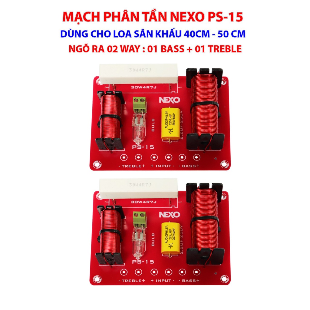 Mạch phân tần Chống hú và Bảo vệ loa dùng cho loa Sân Khấu, Loa kéo, Loa nghe nhạc, Karaoke, Sử dụng tụ Gold