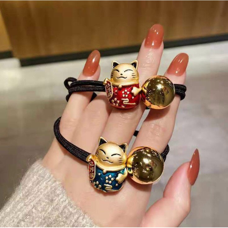 Thun Cột Tóc Mèo Thần Tài