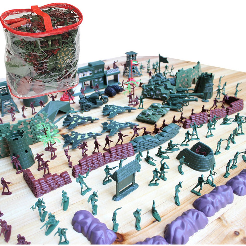 Bộ 500 lính đồ chơi bằng nhựa kích thước 4cm vui nhộn bắt mắt