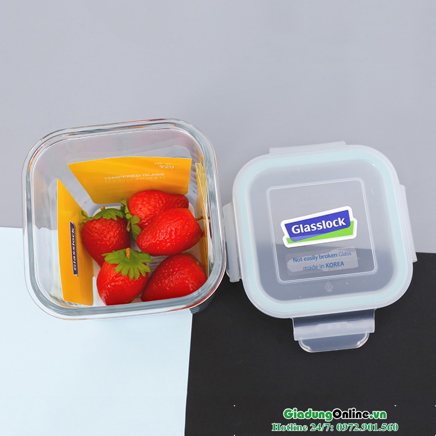 Bộ 2 Hộp Thủy Tinh Glasslock GL44 (720 + 920 ml) Hàn Quốc - Larva Store