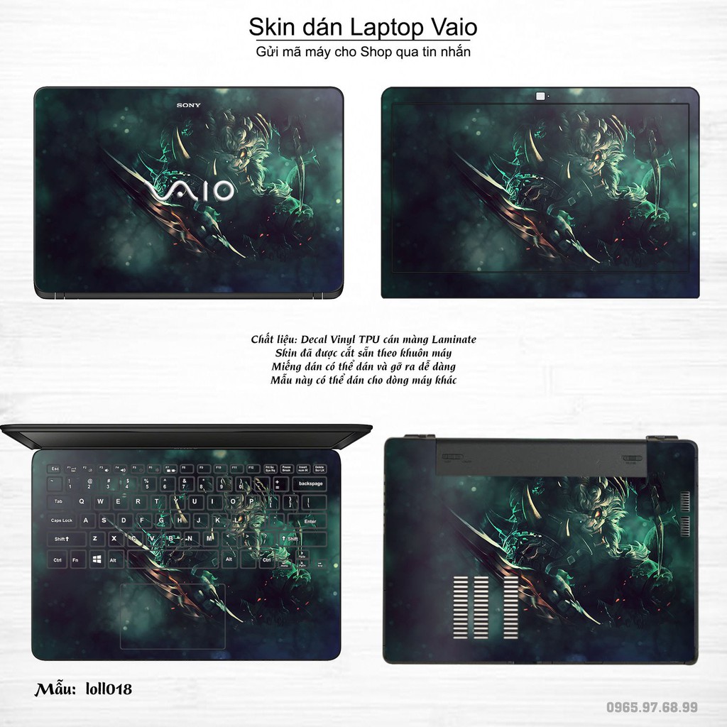 Skin dán Laptop Sony Vaio in hình Liên Minh Huyền Thoại _nhiều mẫu 2 (inbox mã máy cho Shop)