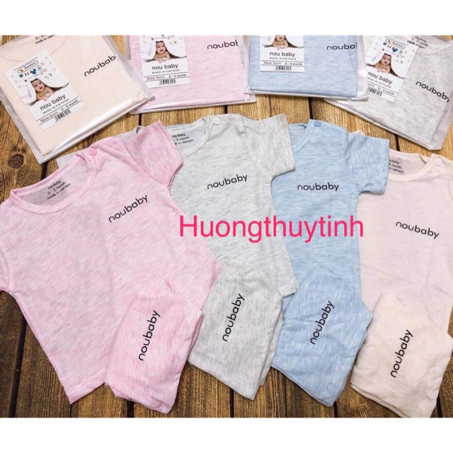Bộ noubaby cộc tay cài vai