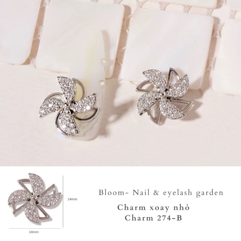 Charm xoay gắn móng tay nail