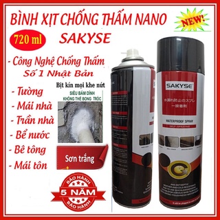 Bình xịt chống thấm nhật bản 720ml công nghệ nano - bình xịt sơn chống dột chống thấm tường nhà mái tôn ống nước cao cấp