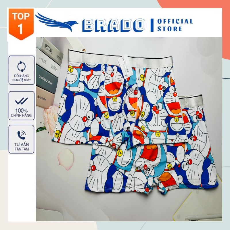 [ 𝐅𝐫𝐞𝐞 𝐒𝐡𝐢𝐩 ] Quần sịp, quần lót nam thun lạnh doremon hoạt hình co dãn 4 chiều