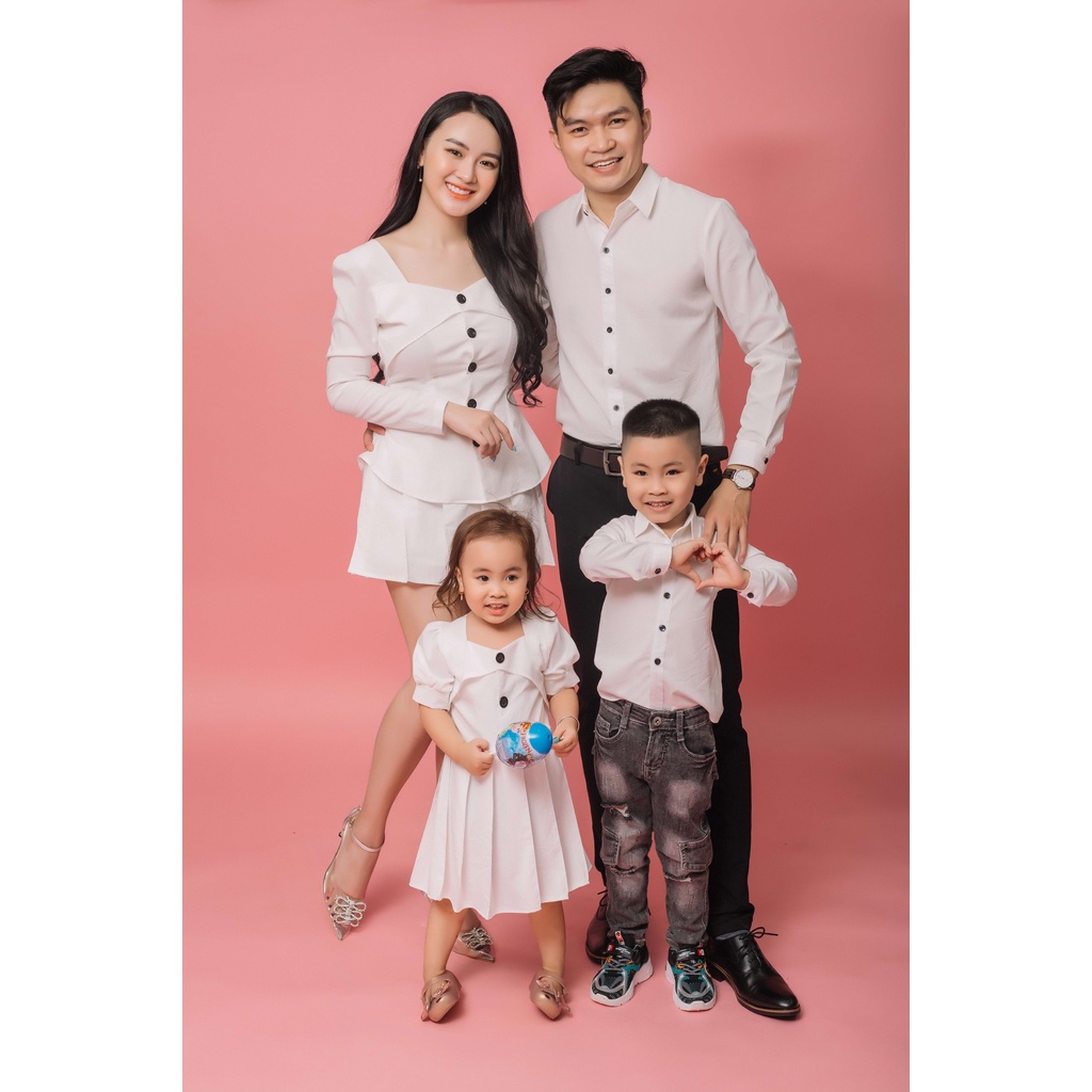 Set Gia Đình-Váy Áo Ba Mẹ Bé-Váy Đôi Mẹ Và Bé  Fullsize từ 7-100kgs