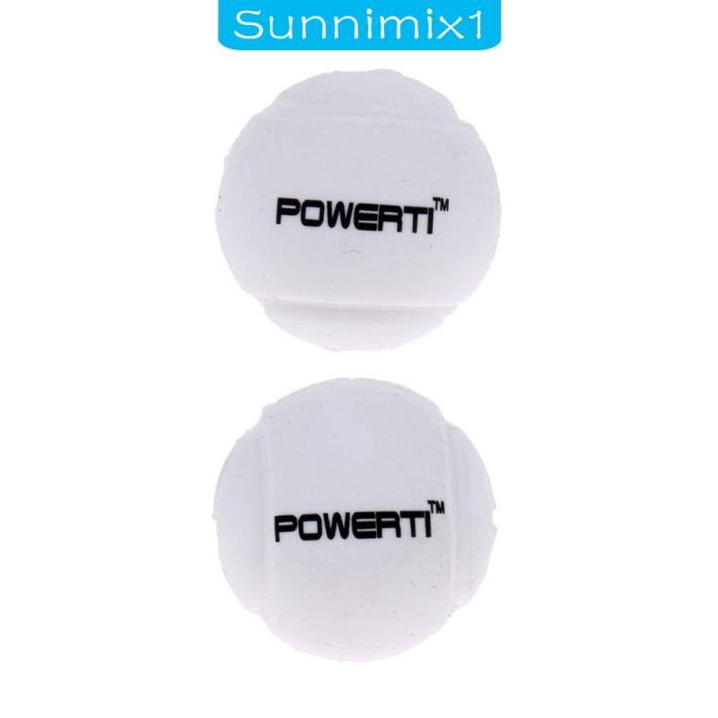 Set 2 Phụ Kiện Giảm Xóc Cho Vợt Tennis Hình Quả Bóng Màu Vàng
