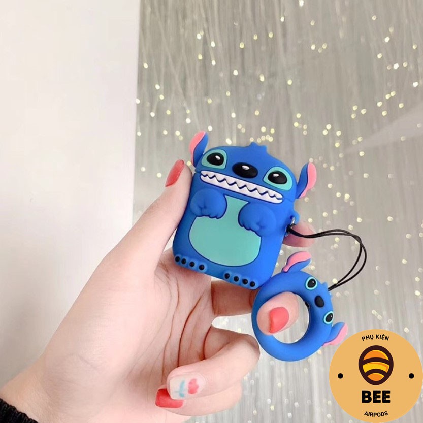 Case Airpods Vỏ bao Tai Nghe Airpod Nhân Vật Hoạt Hình Stitch Cho Airpod 1 2 Pro Bằng Silicon Dẻo Siêu Cute - BEE SHOP