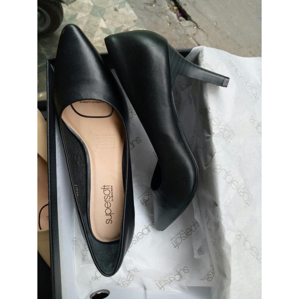 Giày da thật Supper Soft 7p gót nhọn