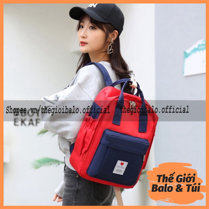 Balo cặp ulzzang basic nữ thời trang đi học đi chơi du lịch giá rẻ đựng vừa laptop canvas KOREAN| thegioibalo