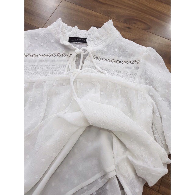 Áo voan hạt bông cột dây áo babydoll chất đẹp Junnie Closet