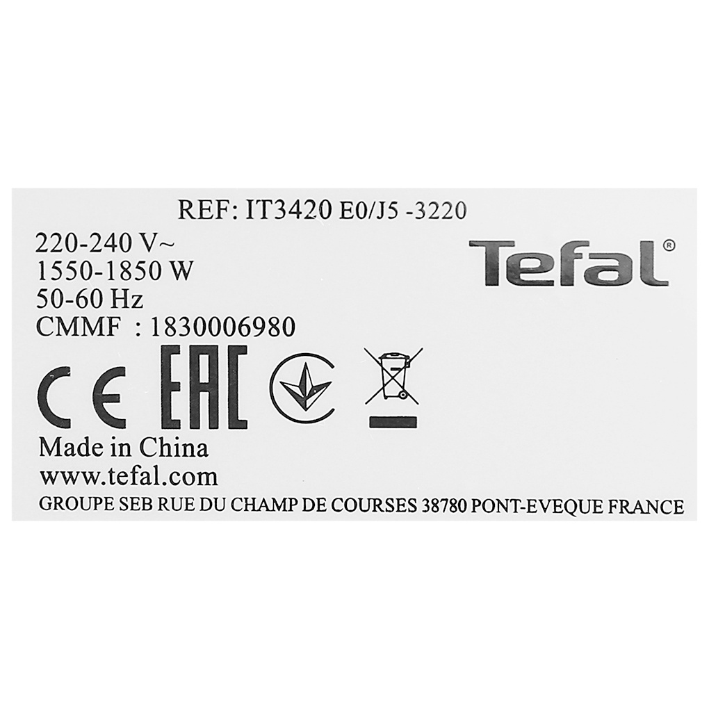 Bàn ủi hơi nước đứng Tefal IT3420E0