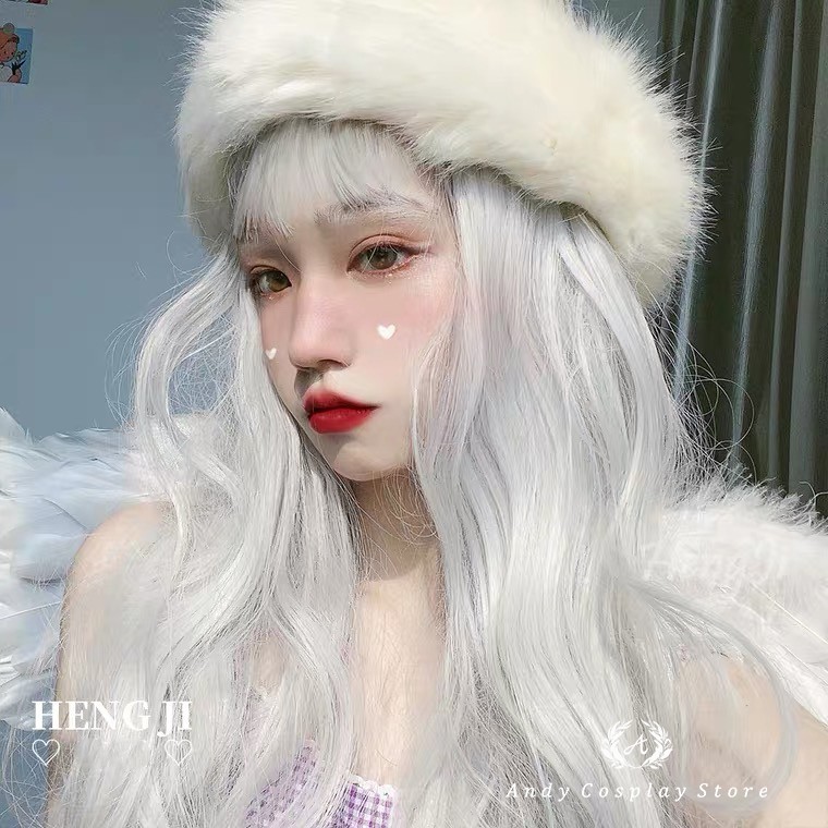 Tóc giả/ Wig teen trắng bạc Angel Bunny Hengji