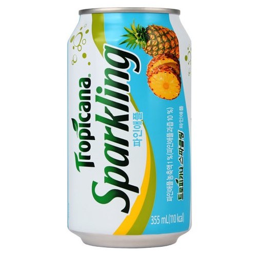 Soda Trái Cây Tropicana Spakling Lotte Lon 355ml. Nước Ngọt Có Ga Nội Địa Hàn Quốc 트로피카나 스파크링