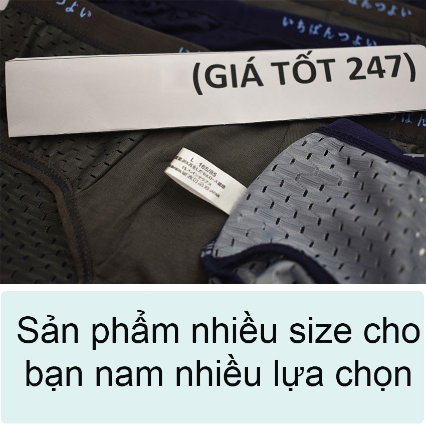 Bộ 05 quần lót nam thông khá xuất Nhật+Tặng một đôi uni cổ ngắn
