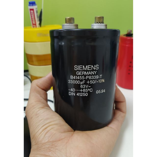 Tụ nguồn SIMENS 33000uF, 50V xuất xứ Đức, tháo hệ thống máy tàu biển