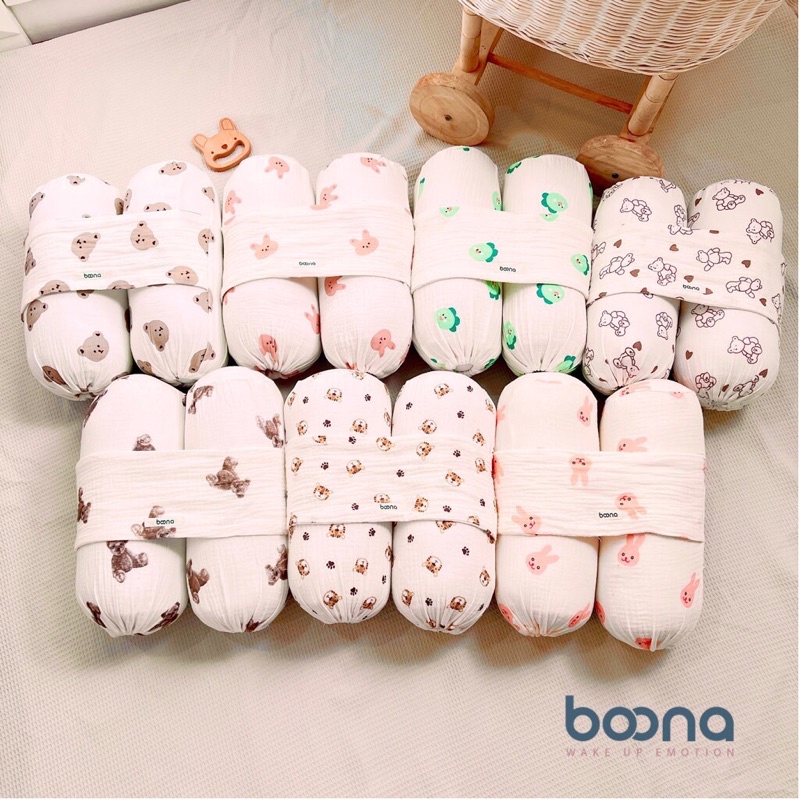 Bộ Chặn Bông Cho Bé Kèm Gối Xô Cao Cấp Chính Hãng Boona