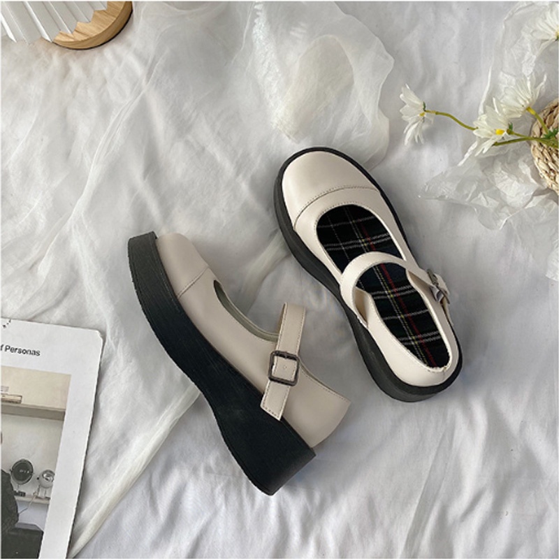 Giày Lolita Quai Ngang Đế Cao Su 4Cm Tăng Chiều Cao Siêu Êm Chân Giày Nữ Cao Cấp  LB023-Molita