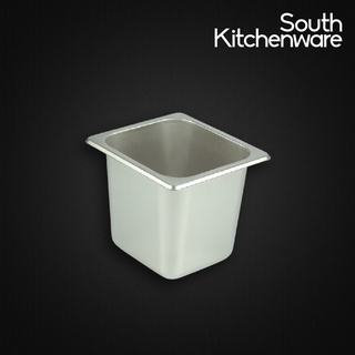 Khay inox gn 1/6 đựng thực phẩm, topping, cơm 176x164 cao 200mm