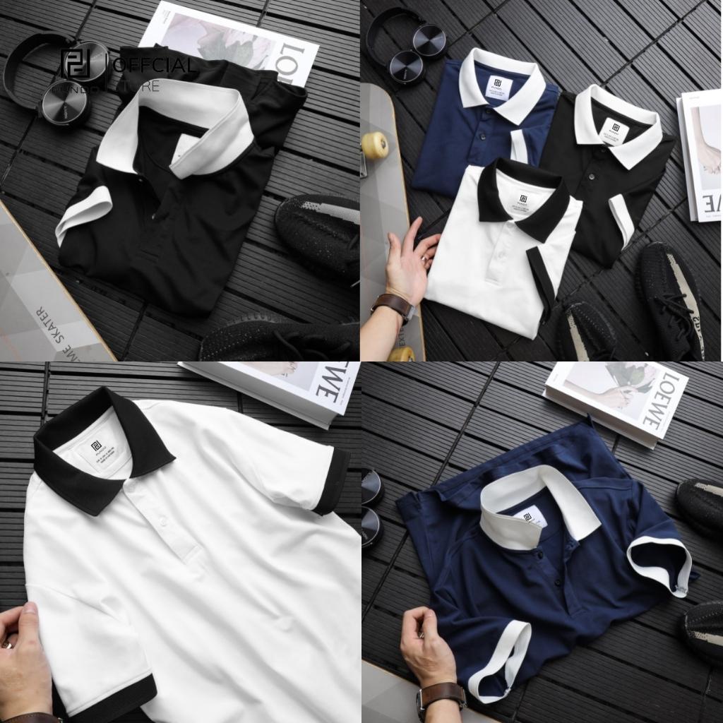 Áo thun polo nam PUNDO có cổ màu trơn chất vải mềm mát APPD49