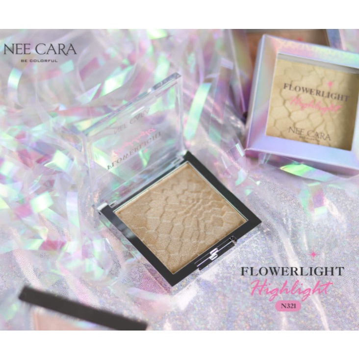 Phấn Bắt Sáng Có Nhũ Màu Trắng Hồng Nee Cara Flowerlight Highlight N321 No.03 Improper Copper