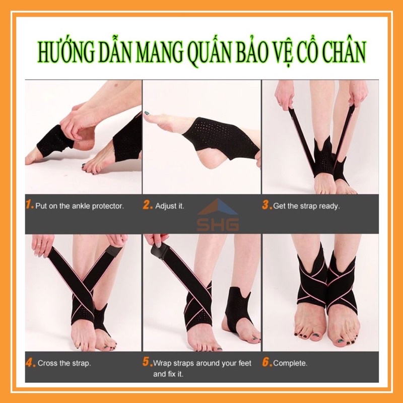 BĂNG QUẤN BẢO VỆ CỔ CHÂN AOLIKES DÙNG TRONG THỂ THAO, HỌA TIẾT SỌC GIỮA, HÀNG CAO CẤP, ĐƠN VỊ BÁN 1 CÁI