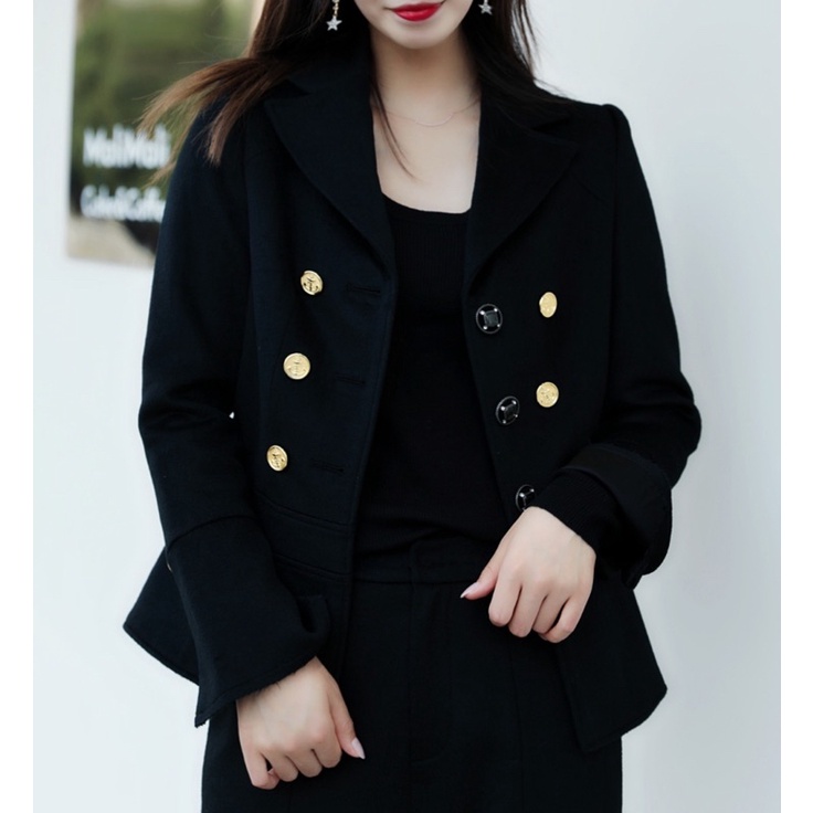 Áo vest nữ ba hàng khuy thương hiệu thời trang cao cấp Gucci