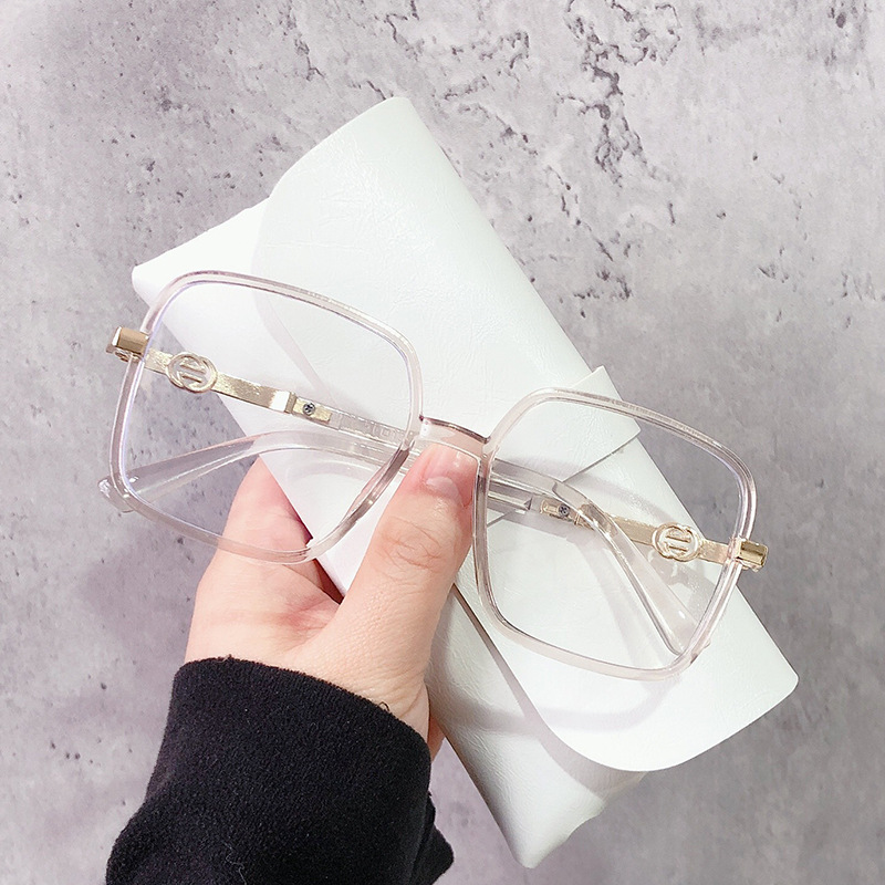 Kính mát gọng vuông chống ánh sáng xanh kiểu dáng phong cách retro