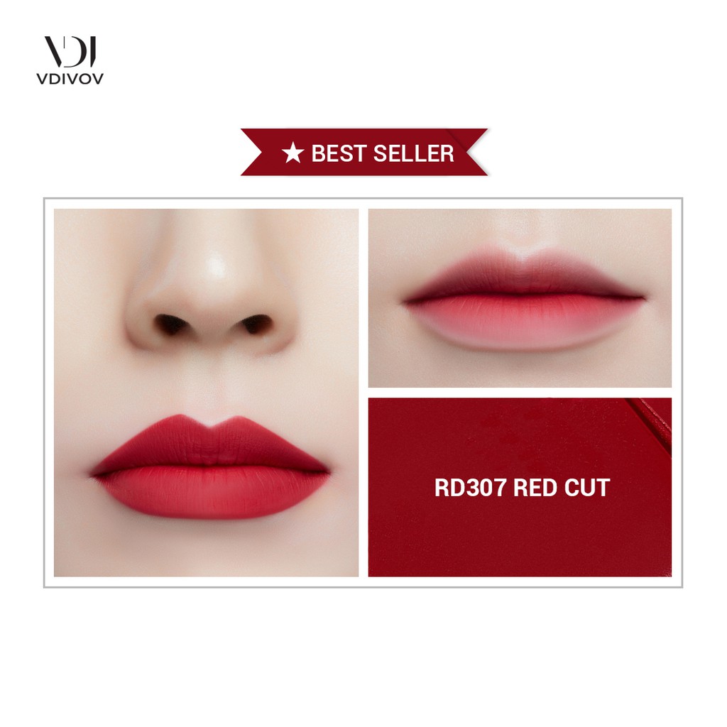 Son lì dưỡng ẩm VDIVOV Lip Cut Rouge Velvet 3.8g