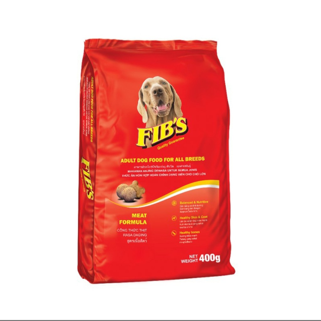 FREESHIP Combo 05 Gói x 400 gram Thức ăn cho chó trưởng thành Ganador Fib's