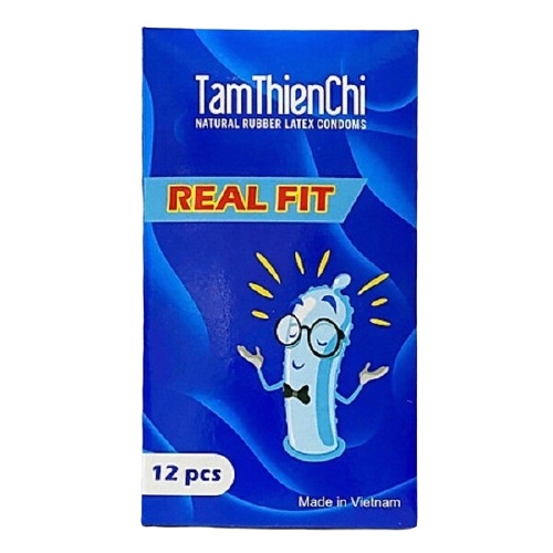 Bao cao su mỏng nhiều chất bôi trơn Tâm Thiện Chí Real Fit Hộp 12 Bao GEMHOME