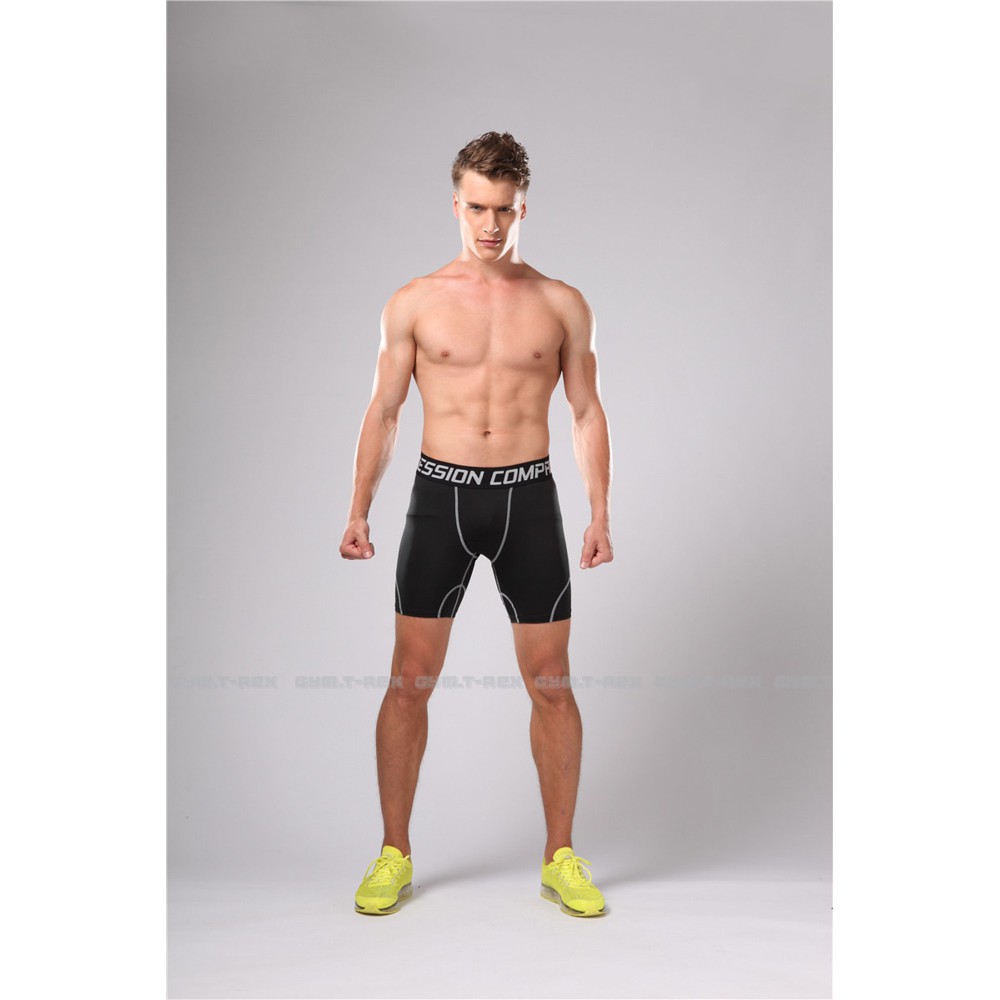 Quần legging đùi nam Pro combat ôm body SP099, Quần bó nam giữ nhiệt [Gym T-Rex]  ྇