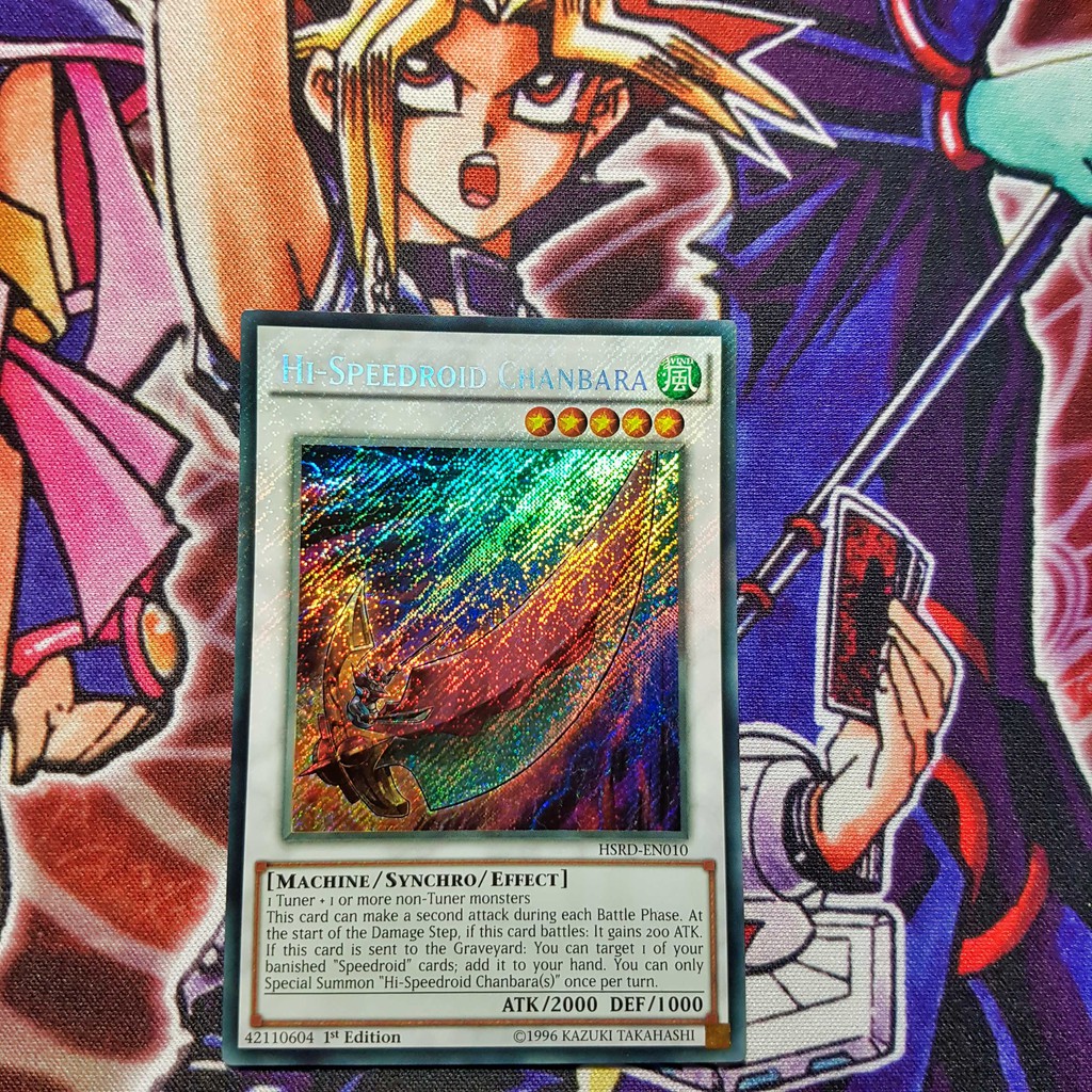 Thẻ bài Yugioh chính hãng | Hi-Speedroid Chanbara | HSRD Secret rare.