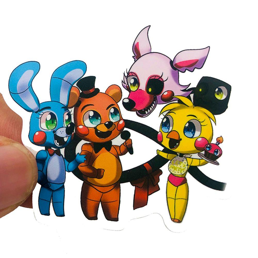 Bộ 50 Miếng Dán Chống Nước Họa Tiết Five Nights At Freddy Trang Trí Điện Thoại / Máy Tính Bảng / Nhật Ký DIY