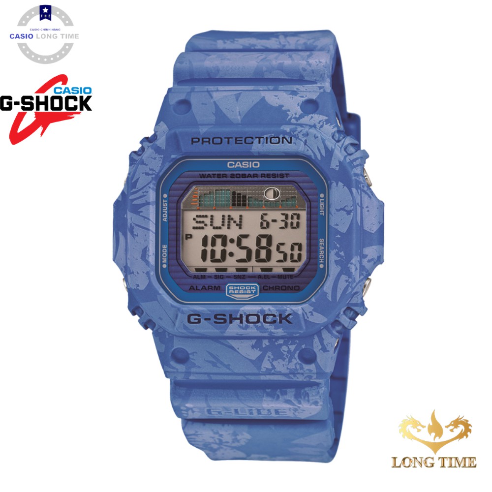 Đồng Hồ Casio Nam G Shock GLX-5600F-2DR Dây Nhựa Màu Đỏ - Mặt Vuông - Đồ Thị Thuỷ Tr