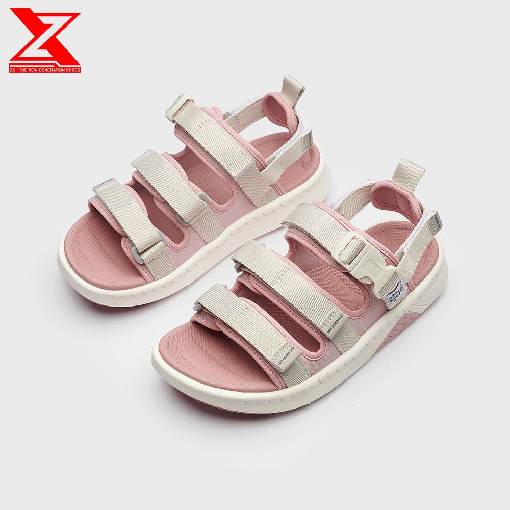 Giày xăng-đan Nữ ZX Unisex Shoes Sandal 3 quai ZX 3715 Pink Cream chất liệu EVA nguyên chất