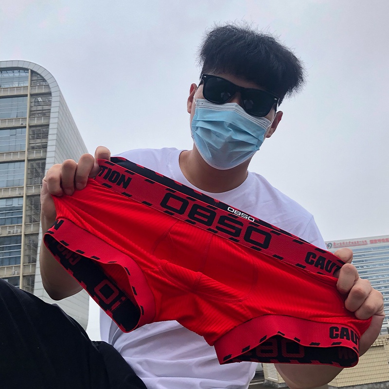 Quần lót boxer ORLVS BS3204 cotton kẻ sọc thoáng khí gợi cảm cho nam