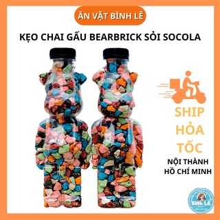 Kẹo chai gấu bearbrick sỏi socola đóng đầy chai 500ml - ăn vặt sài gòn