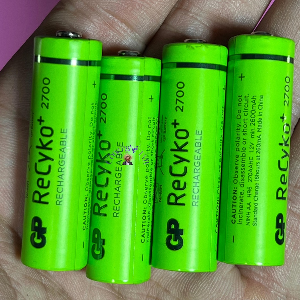 Pin sạc aa GP 2700mAh vỉ 4 viên chính hãng