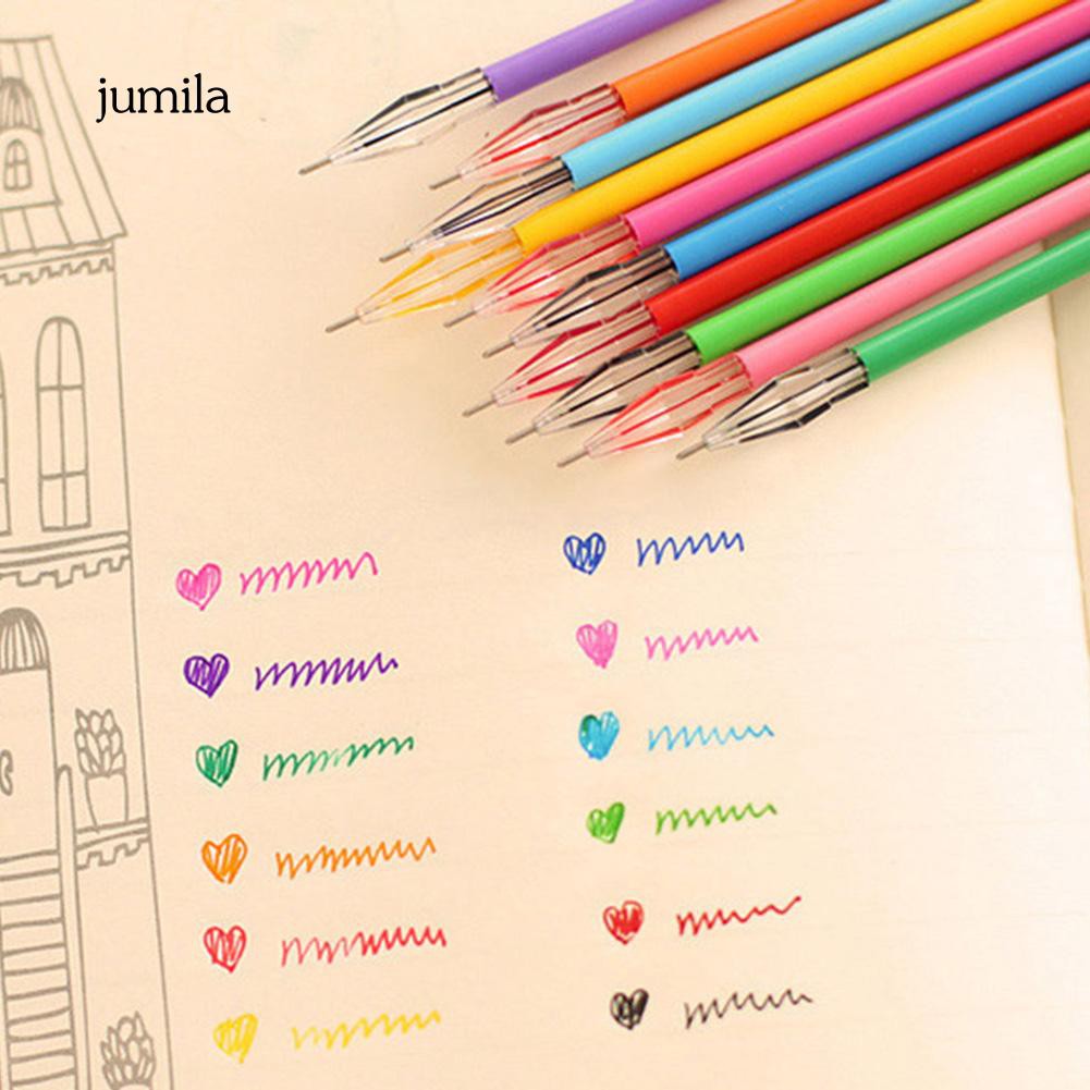 Set 12 ruột bút gel nhiều màu sắc tiện dụng