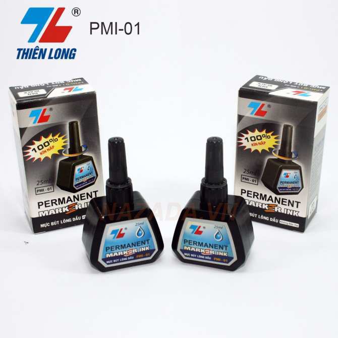 Mực Bút Lông Dầu Thiên Long Màu Đen 25ml