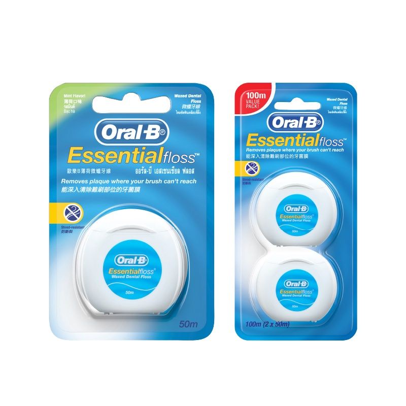 Set 2 chỉ nha khoa Oral-B Essential Floss 50m*2