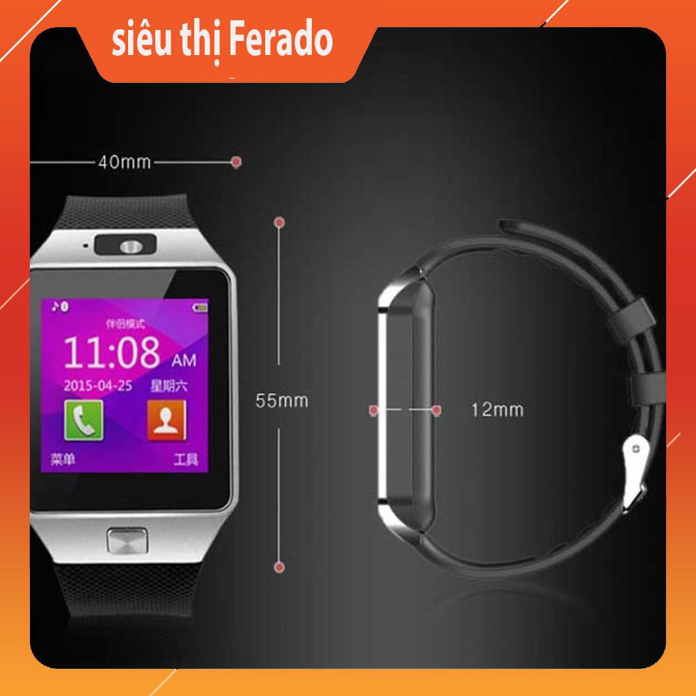 [siêu rẻ] Đồng hồ thông minh Smart Watch Uwatch DZ09 mặt vuông dây đeo mềm mại