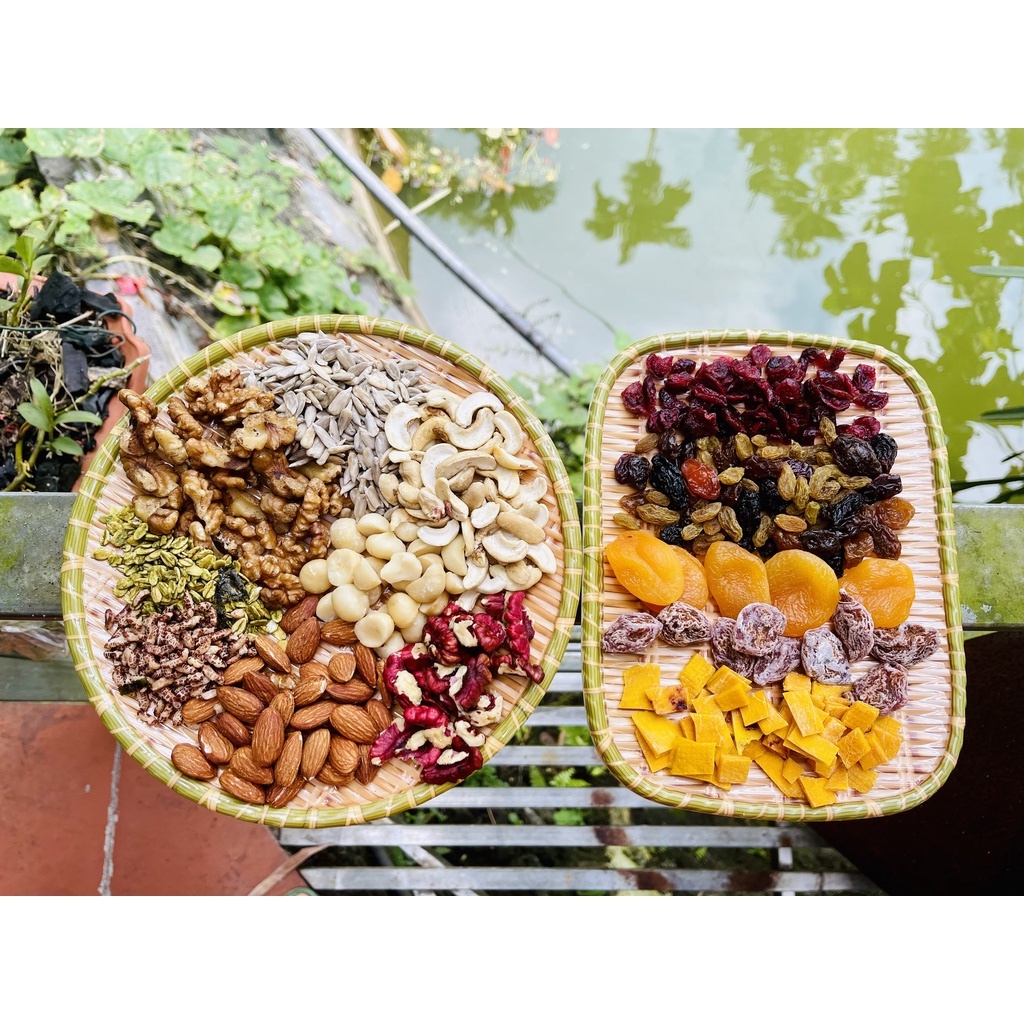 Ngũ cốc nguyên hạt Granola gạo lứt rong biển HunaHome - Hạt dinh dưỡng chọn lọc tốt cho sức khỏe (hộp 500gr)
